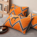 Housse de couette en tissu velours imprimé zèbre orange